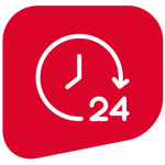 Round the clock icon